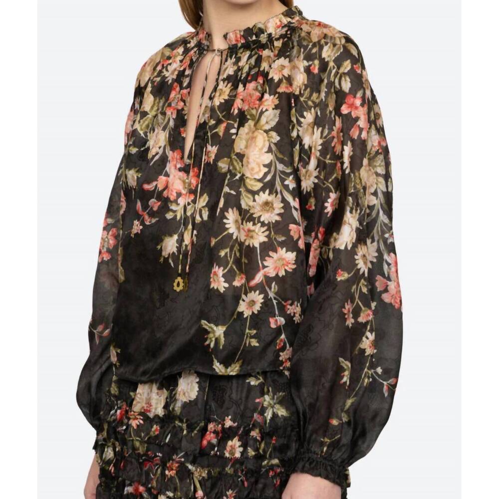 NEW SEA jolie floral long sleeve top in multi